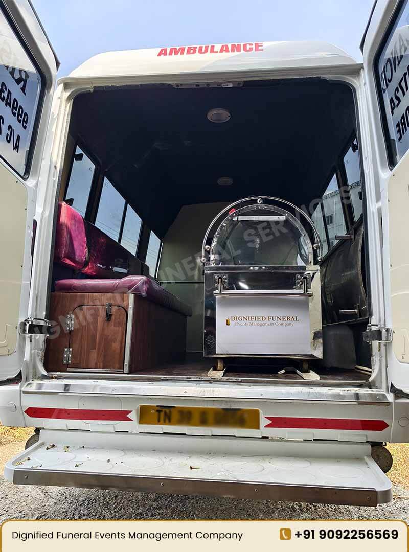 Mortuary Van Rear View